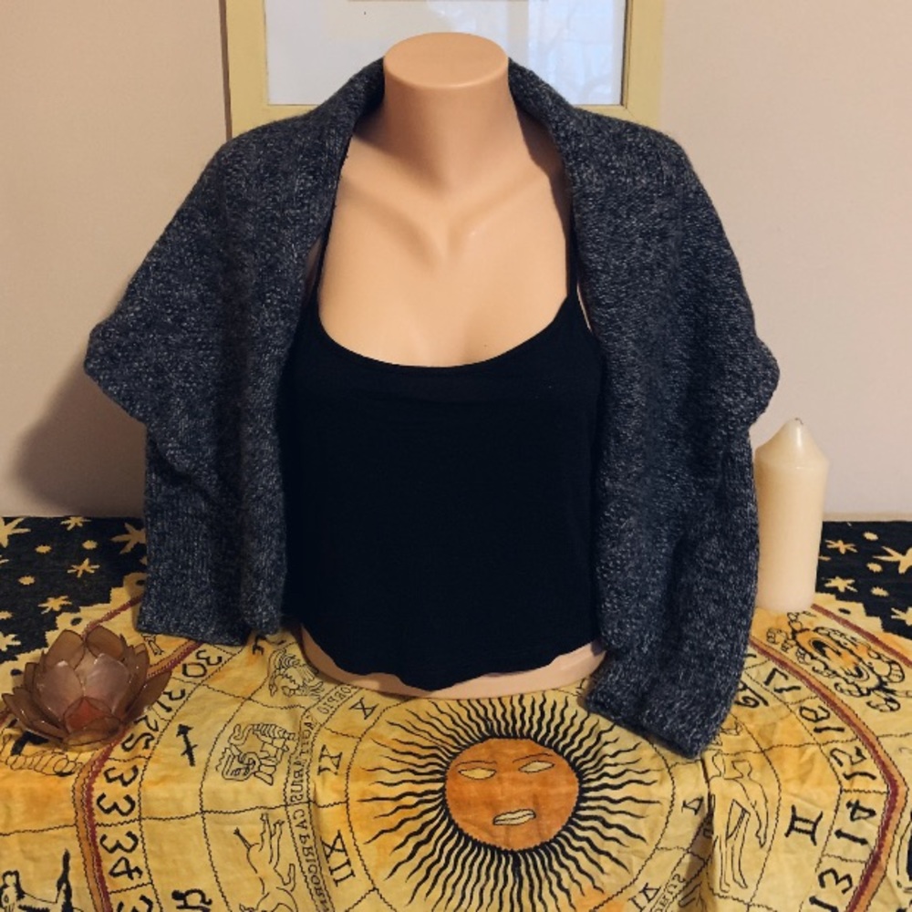 Gray Sweater Shawl